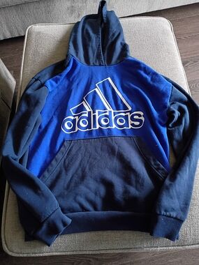 adidas Blue & Navy Colorblock Hoodie